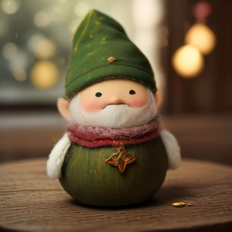 Un gnomo artesanal festivo celebrando un logro